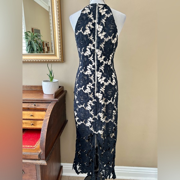 Keepsake The Label Black Lace True Love Maxi Dress Gown Size Large Sleeveless - Picture 7 of 15